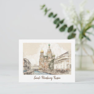 Cartão Postal São Petersburgo, Rússia vintage