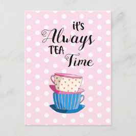Cartão Postal São sempre copos do Tea Time Cote