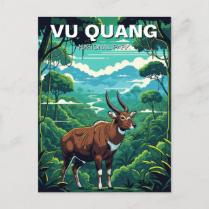Cartão Postal Saola em Vu Quang Parque Nacional Viagem Vietnã