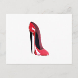 Cartão Postal Sapato stiletto preto de salto alto
