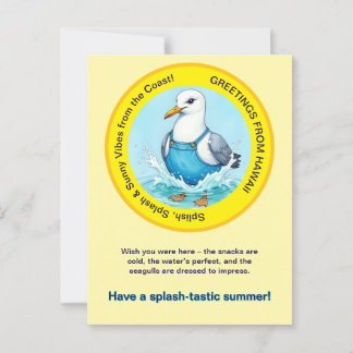 Cartão Postal Sapeca Sapeca-tástica saudação de verão do pássaro