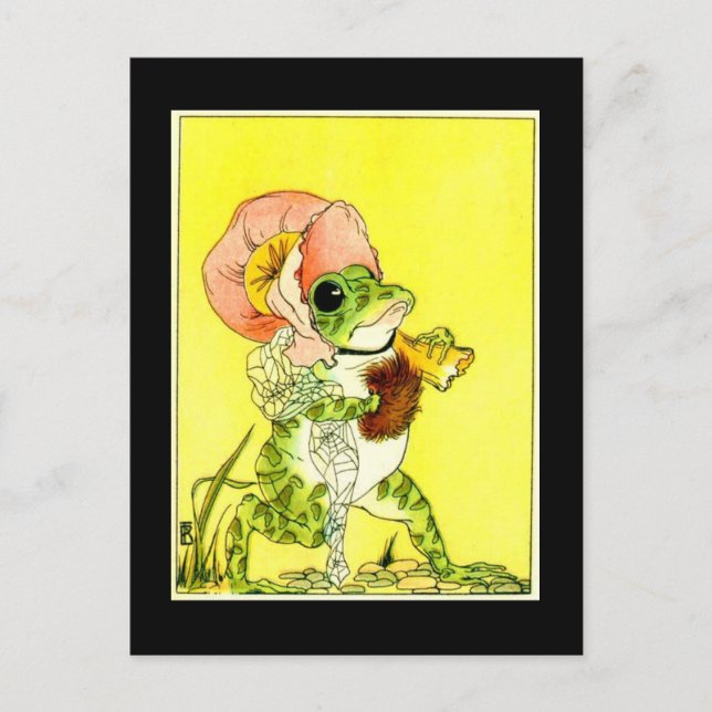 Cartão Postal Sapo Adorável (Frente)