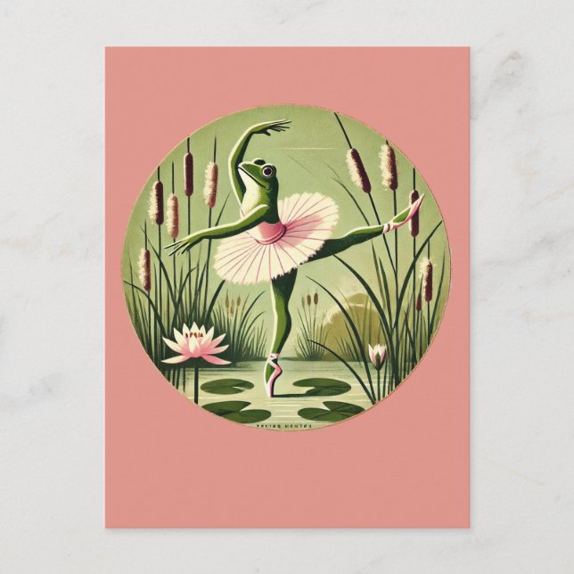 Cartão Postal Sapo Bailarina                                     (Frente)