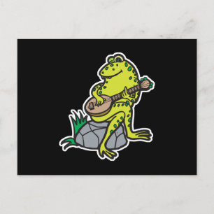 Cartão Postal sapo bobo tocando violão