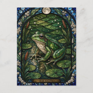Cartão Postal Sapo Borda da Lagoa Vidro Pintado Illumina