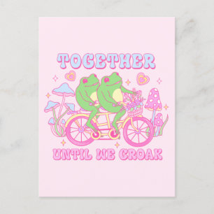 Cartão Postal Sapo Casal Bonito - Juntos Até Cortar