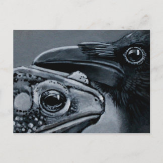 Cartão Postal Sapo & corvo