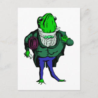 Cartão Postal sapo de perfuração do frosch im em cascata