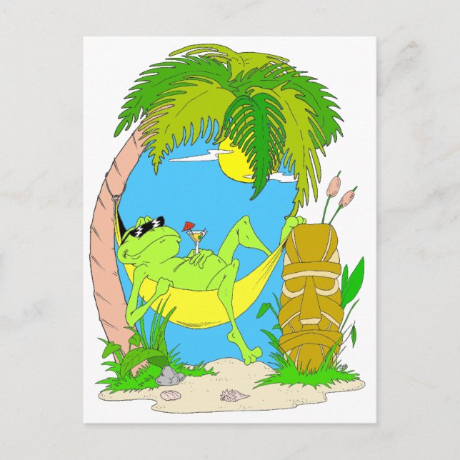 Cartão Postal Sapo de reaxamento (Frente)