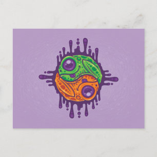 Cartão Postal Sapo de unidade de disquete Yin Yang