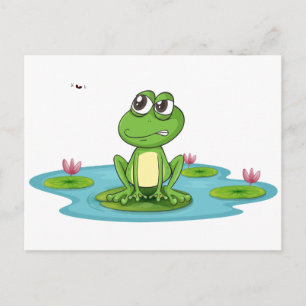 Cartão Postal sapo e água
