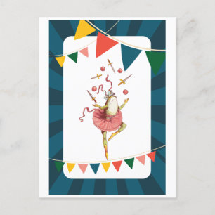 Cartão Postal Sapo malabarista