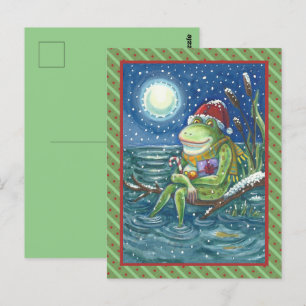 CARTÃO POSTAL SAPO NO REGISTRO AQUECE O CORAÇÃO, ENGRAÇADO, NATA