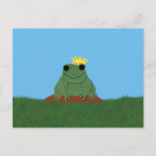 Cartão Postal Sapo primo com coroa