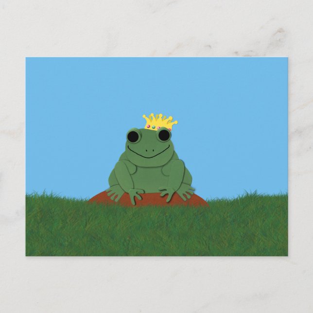 Cartão Postal Sapo primo com coroa (Frente)
