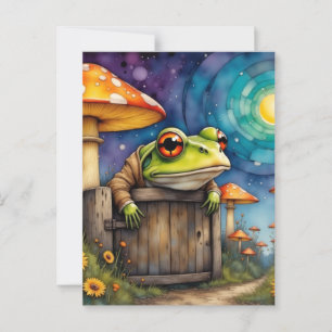 Cartão Postal Sapo Whimsical Storybook