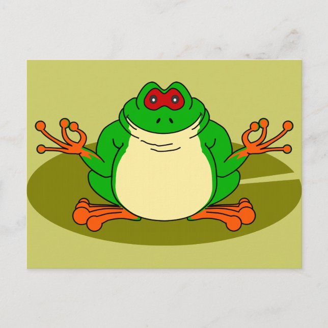 Cartão Postal Sapo Yoga (Frente)