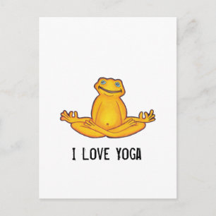 Cartão Postal Sapo Yoga - Eu Amo Cartão-Postal Yoga