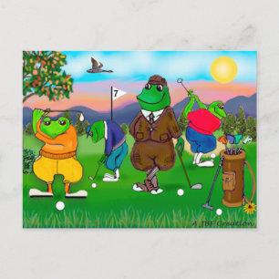 Cartão Postal Sapos de golfe - Torneio