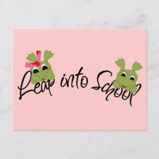 Cartão Postal Sapos Saltam Para A Escola