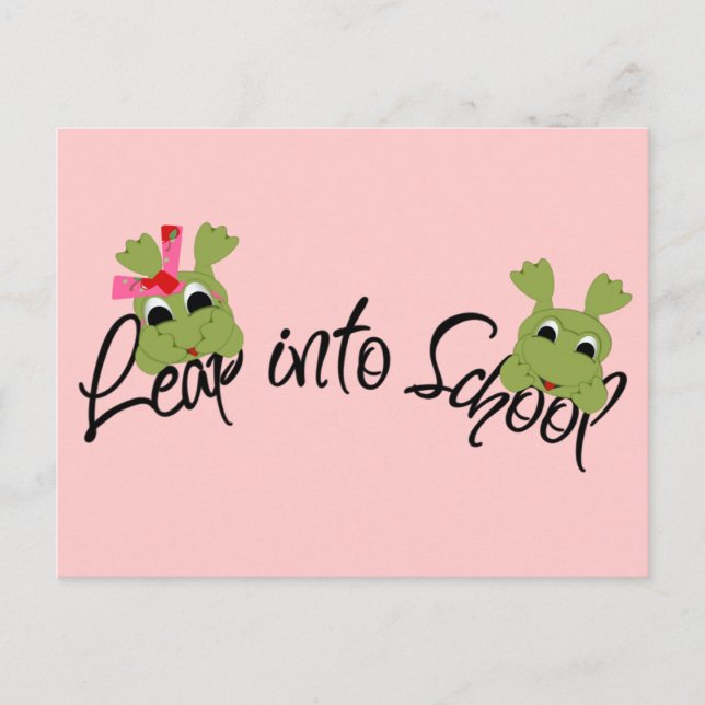 Cartão Postal Sapos Saltam Para A Escola (Frente)