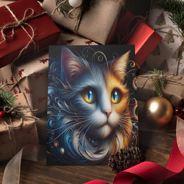 Cartão Postal Sapphire Gaze: Um Gato Com Olhos Azuis (Criador carregado)