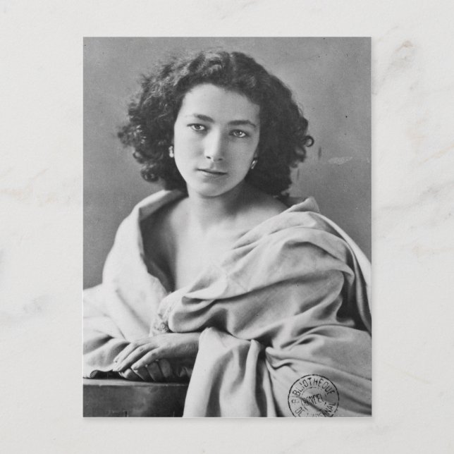 Cartão Postal Sarah Bernhardt em fantasia, c.1860 (Frente)