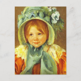 Cartão Postal Sarah em um Bonnet Verde por Mary Cassatt Postcard