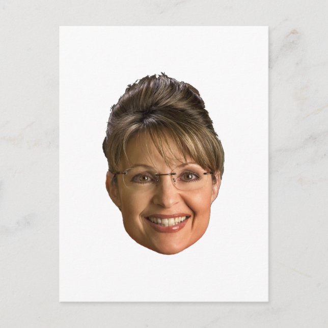 Cartão Postal sarah palin head (Frente)