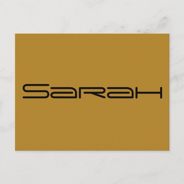 Cartão Postal Sarah, personagem de Orphan Black, carta geométric (Frente)