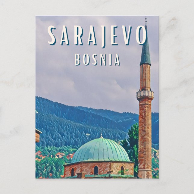 Cartão Postal Sarajevo, ville historique de Bosnie-Herzégovine (Frente)