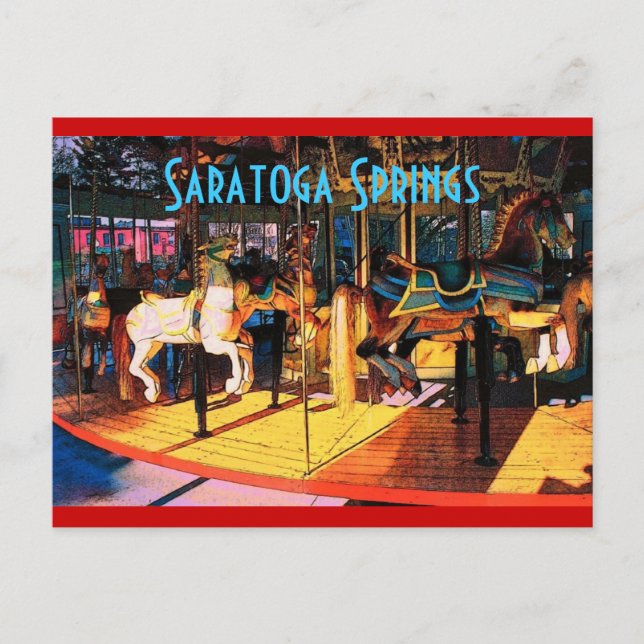 Cartão postal Saratoga Carousel (Frente)