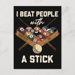 Cartão Postal Sarcástico Billiard 8 Ball Humor Piscina