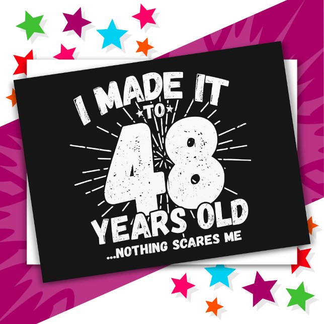 Cartão Postal Sarcástico de 48 anos Meme Engraçado 48º aniversár (Criador carregado)