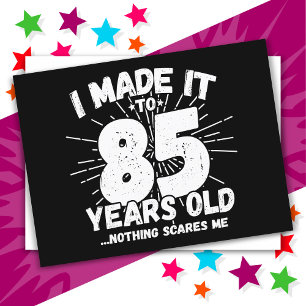 Cartão Postal Sarcástico de 85 anos Meme Engraçado 85º aniversár
