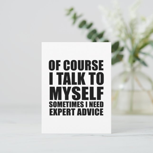 Cartão Postal sarcástico engraçado diz sarcasmo de humor adulto (Em pé/Frente)