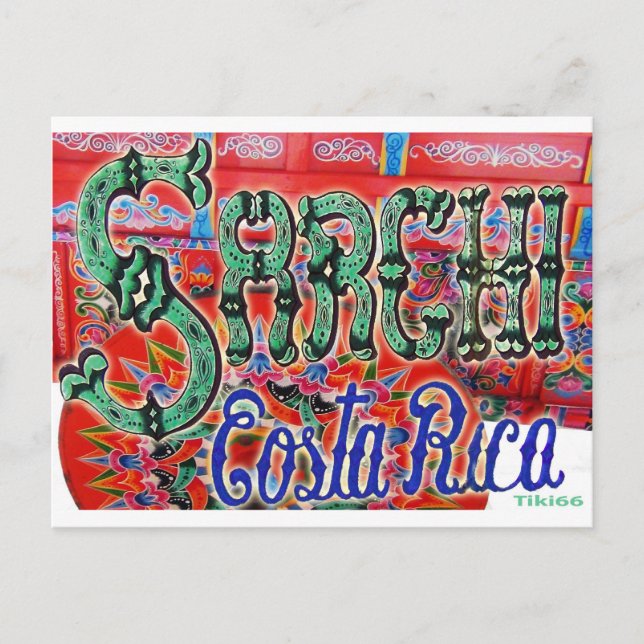 Cartão Postal Sarchi Costa Rica Wagon (Frente)