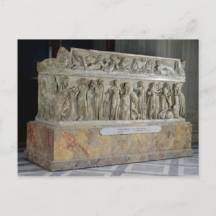 Cartão Postal Sarcófago com friso das Nove Musas
