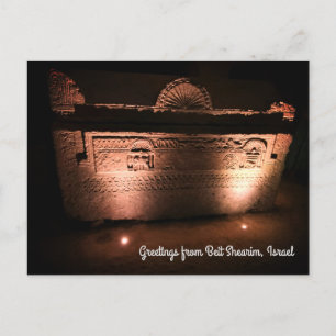 Cartão Postal Sarcófago decorado, Israel
