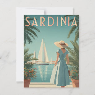Cartão Postal Sardenha 50 vintage