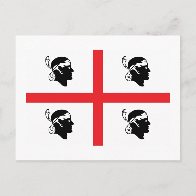 Cartão Postal Sardenha Flag (Frente)