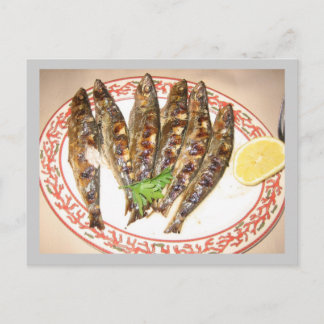 Cartão Postal Sardinhas grelhadas