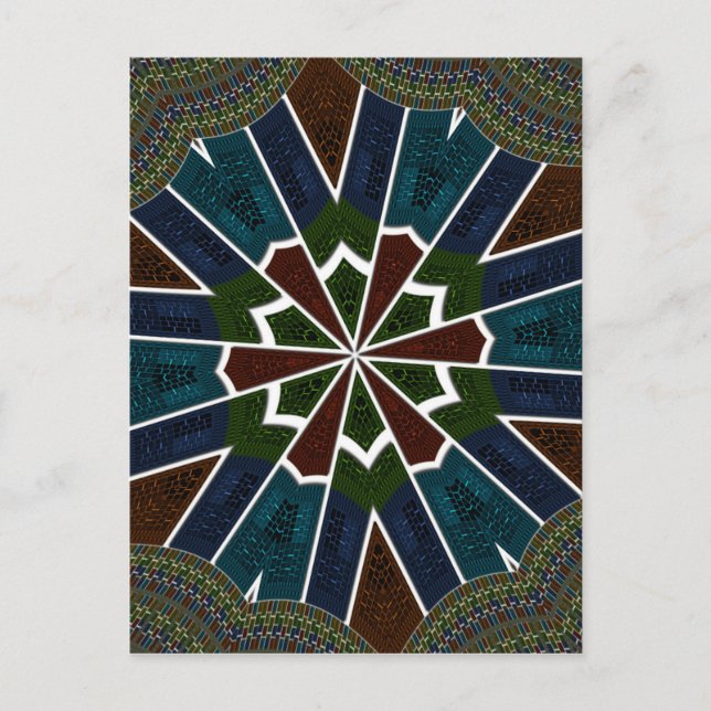 Cartão Postal Sari inspirou Design com detalhes de insinuação (Frente)