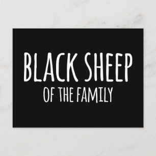 Cartão Postal Sarkasmus Black Sheep da família