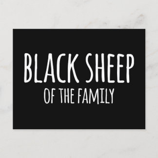 Cartão Postal Sarkasmus Black Sheep da família