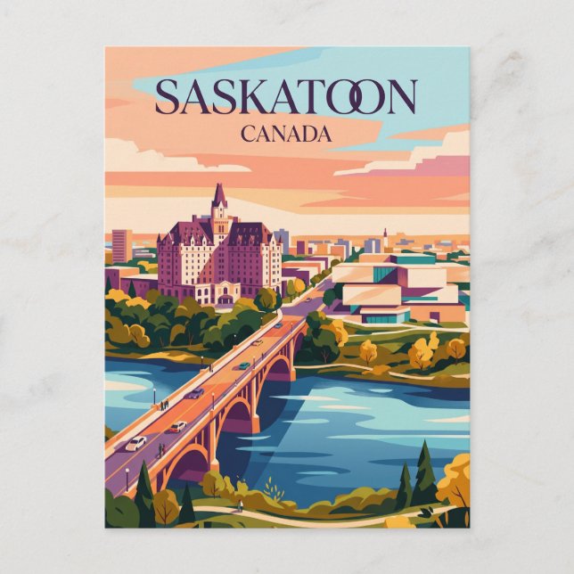 Cartão Postal Saskatoon Canadá (Frente)