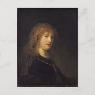 Cartão Postal Saskia van Uylenburgh, c.1634-1640 (oil on panel)