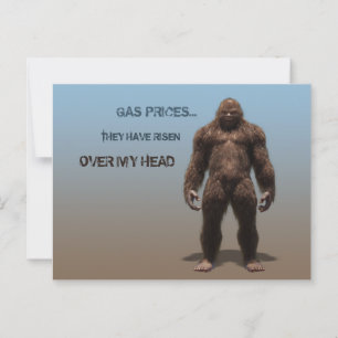 CARTÃO POSTAL SASQUATCH BIGFOT INTEIRO - VISTA FRONTAL - NOMES