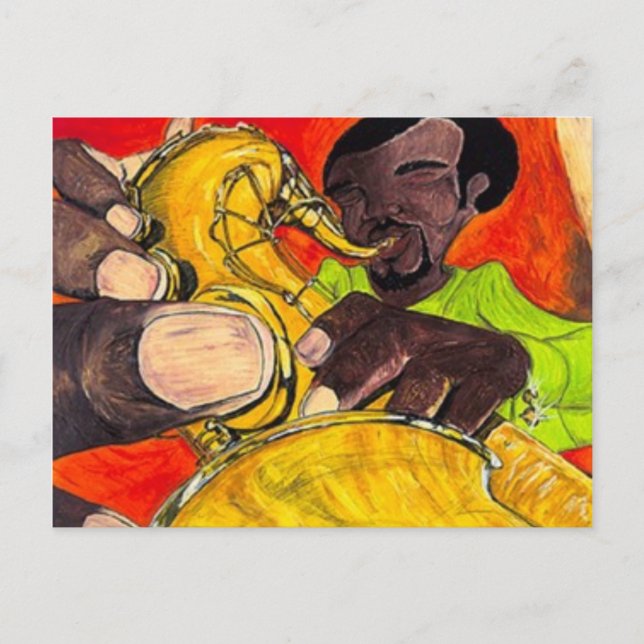 Cartão Postal Sassy Sax (Frente)