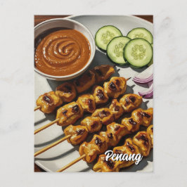 Cartão Postal Satay em Penang